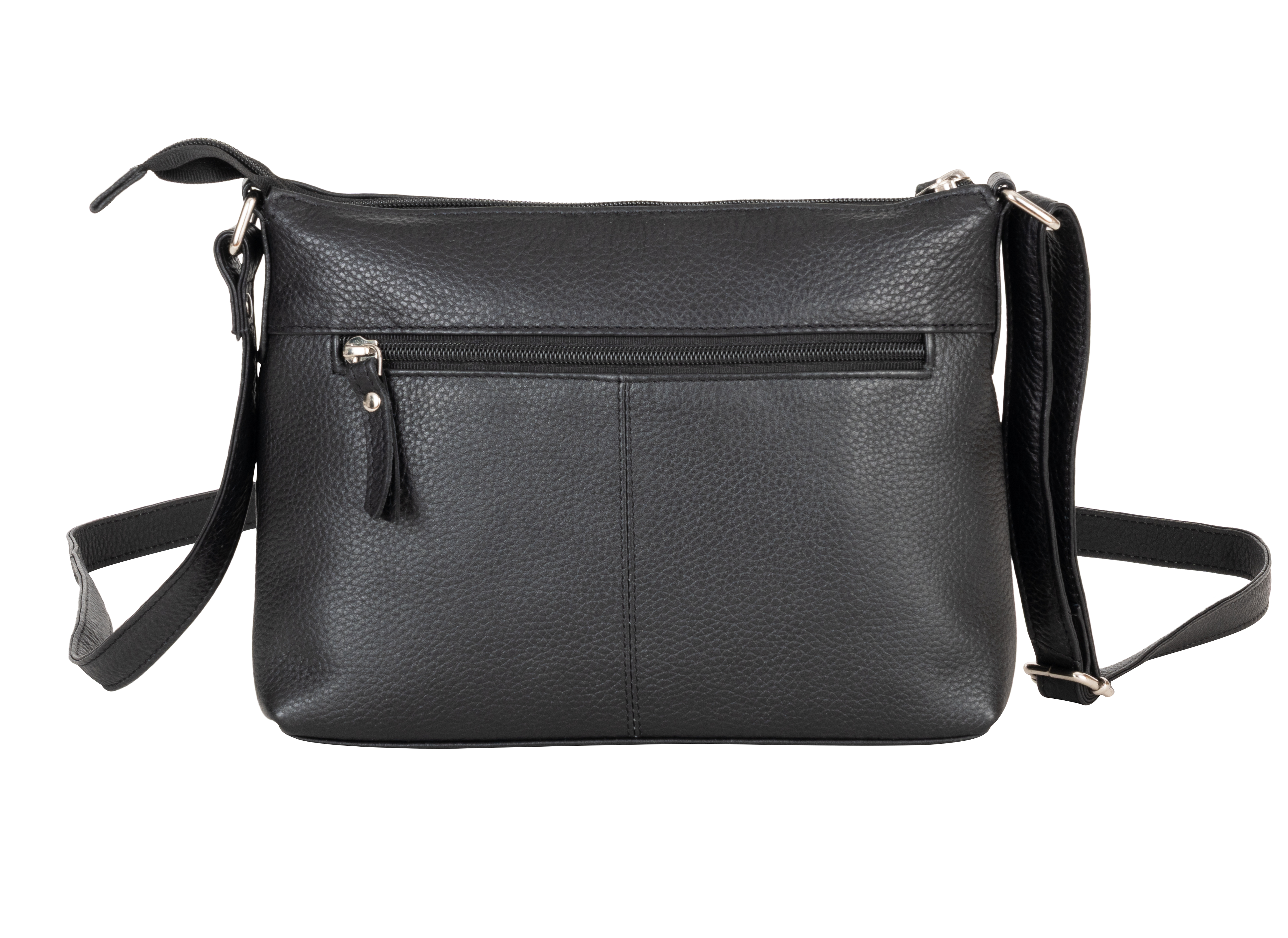 Mila Multi-Pocket Leather Crossbody Bag