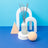 A frosted glass milkjar reed diffuser with gray reeds and teapot logo scented with vanilla tobacco and sea salt