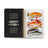 A judgy fish sticker book spiral notebook with colorful fish stickers on white pages and a black cover with gold foil text