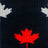 Black merino wool socks with a red maple leaf and white maple leaves for premium soft comfort in men’s wool socks