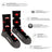 Men’s canada merino wool socks in black and gray with red maple leaf and mountain designs made from rws certified wool socks