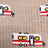 Beige knitted sweater with pixelated retro camper designs in white red yellow and black perfect for merino wool socks fans