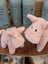 Pink piggies large size plush toy pink pig with black button eyes and white snout perfect for cuddling