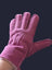 Brilliant shade pink sheepskin gloves, ten pairs with plush lining and stitching