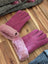 Ten pairs of brilliant shade pink sheepskin gloves with fur lining