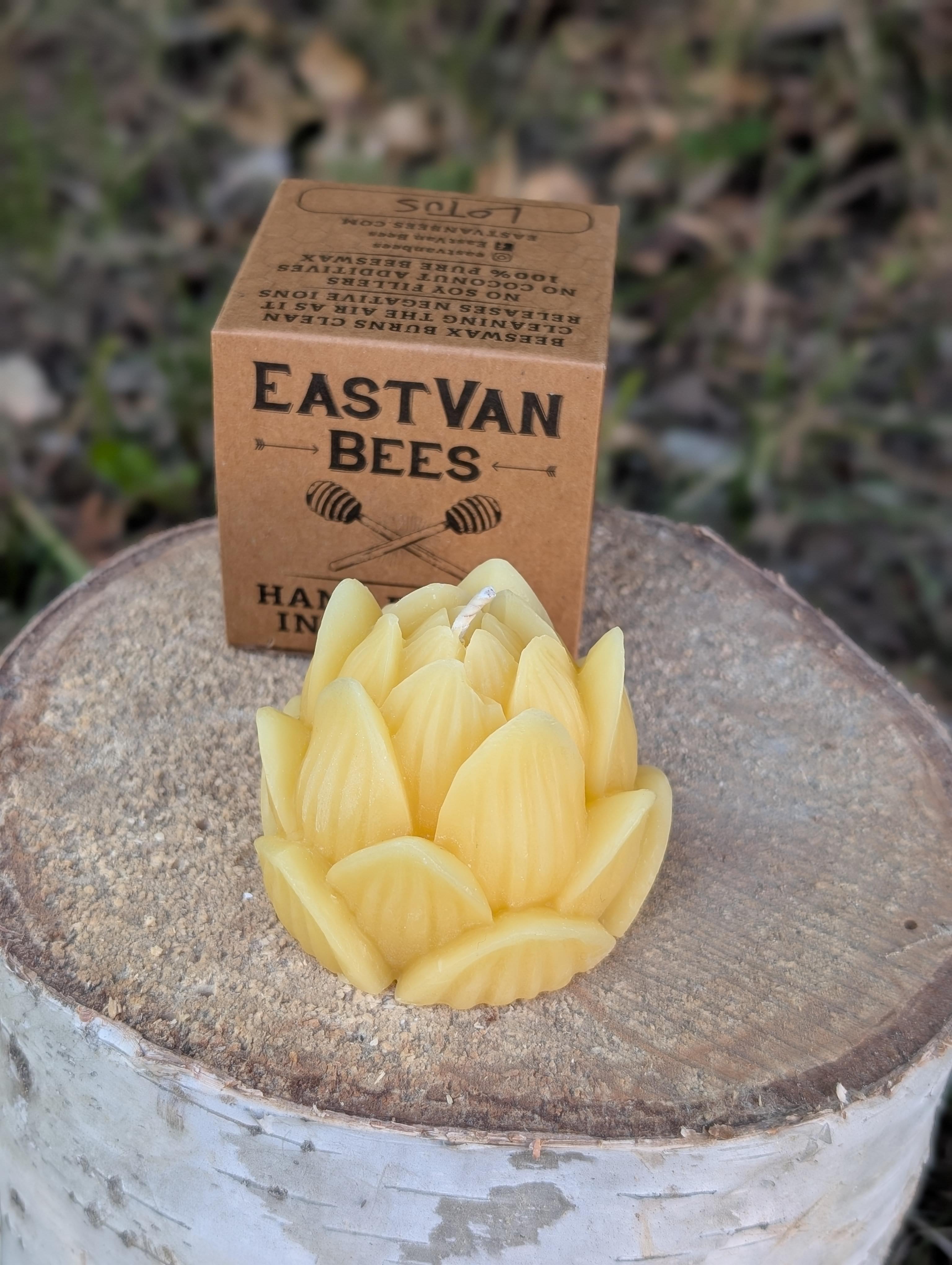 Lotus Flower - 100% Beeswax Candle