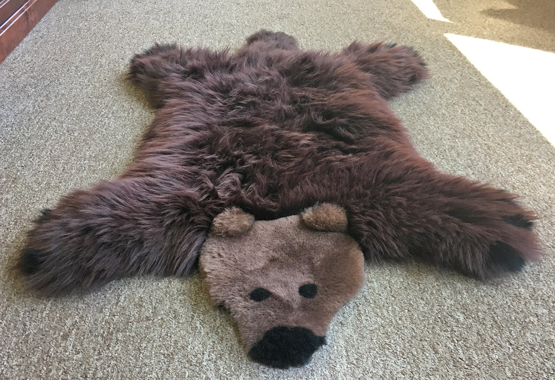 Adorable Merino Sheepskin Grizzly Bear Rug (mid October)