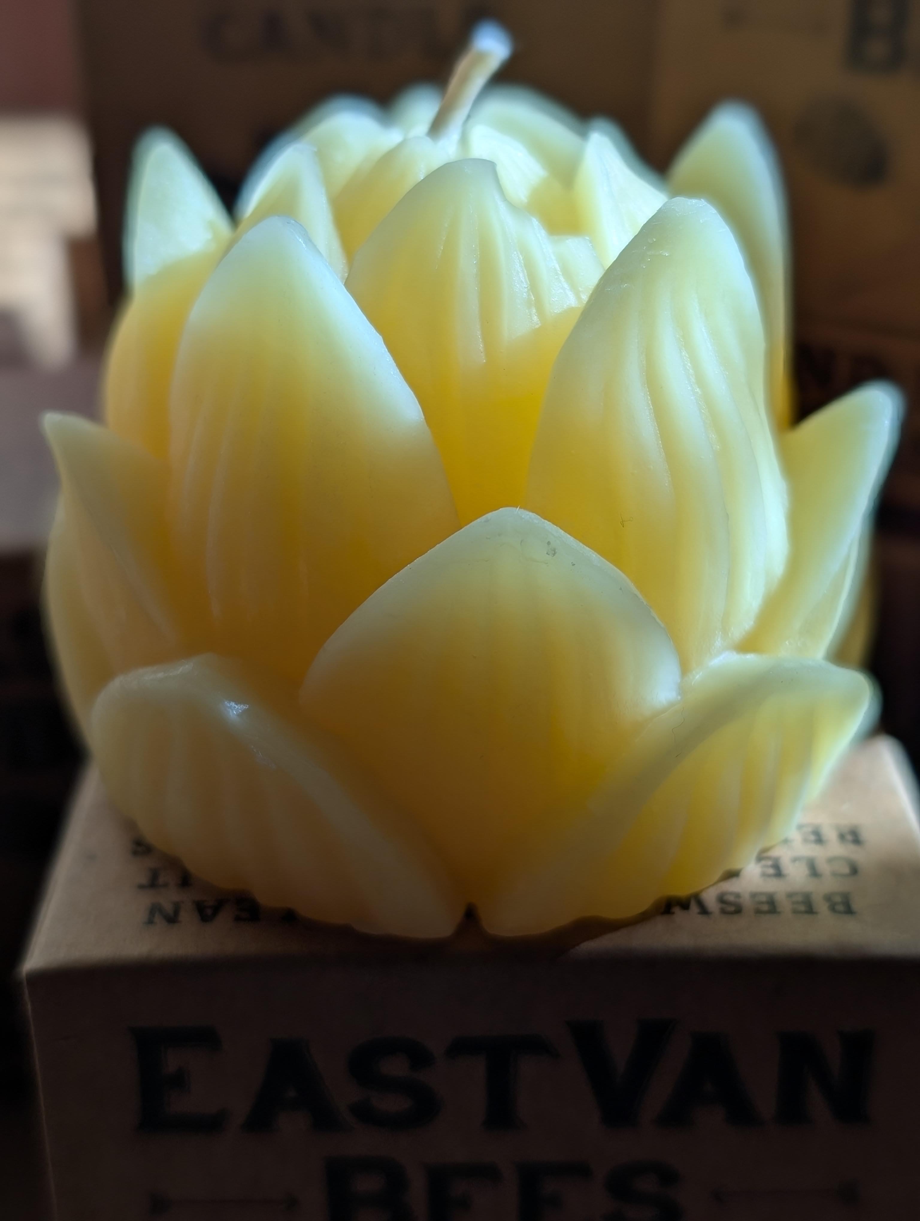 Lotus Flower - 100% Beeswax Candle