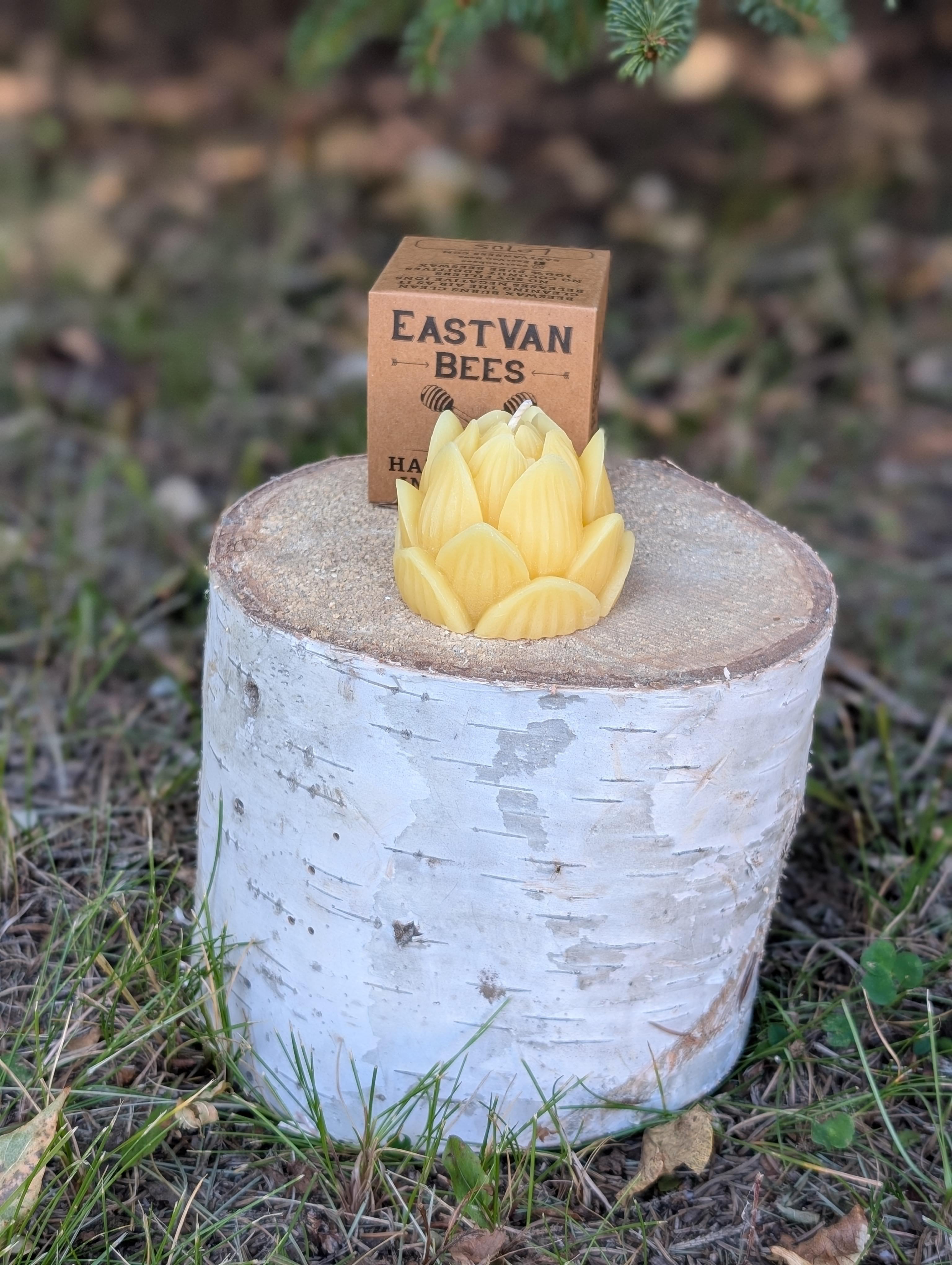 Lotus Flower - 100% Beeswax Candle