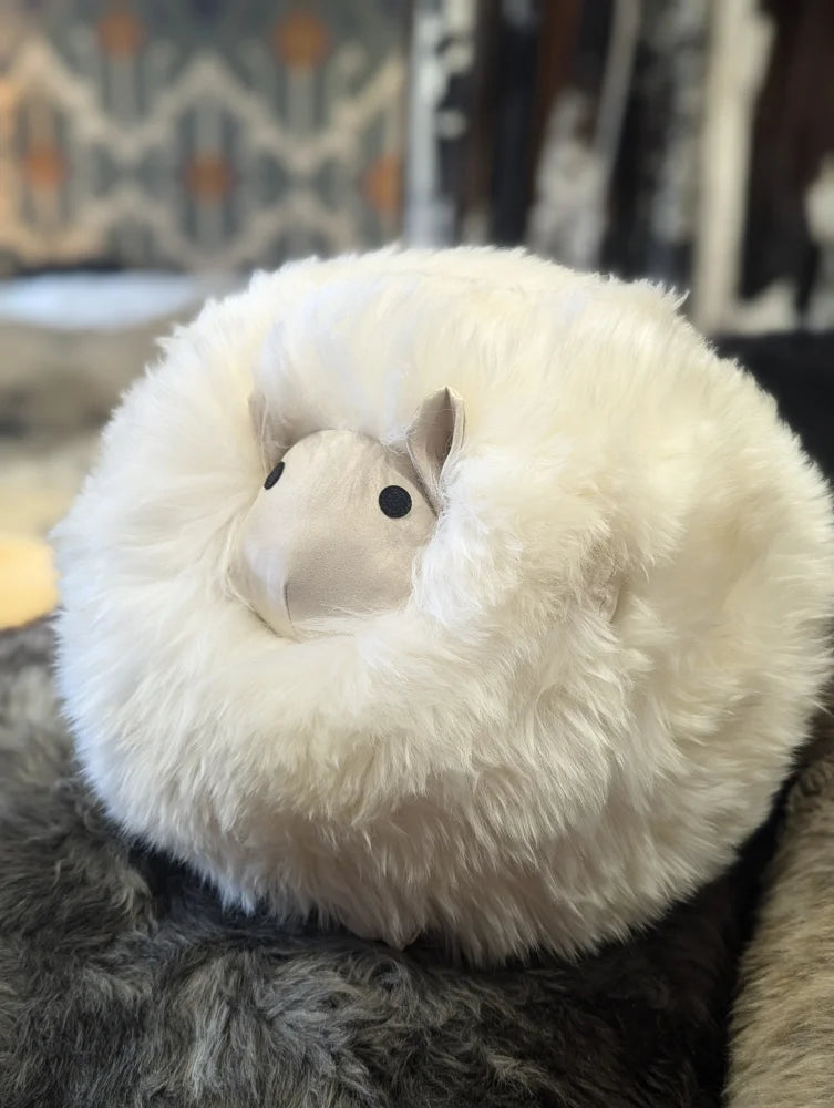 Fat Wooly Rotund Cushion Black Sheepskin
