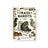 A spiral-bound trash bandits sticker book with colorful raccoon pigeons and mice bandits around trash items on the cover