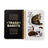 Gold spiral-bound trash bandits sticker book with funny raccoon and hedgehog bandits sticker illustrations and captions