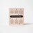 The back of a pale pink wallflower tobacco peony coconut soy candle box with black text showing six candle care steps