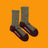 Olive green and maroon womens merino wool socks with brown deer pattern by friday sock co for all season comfort