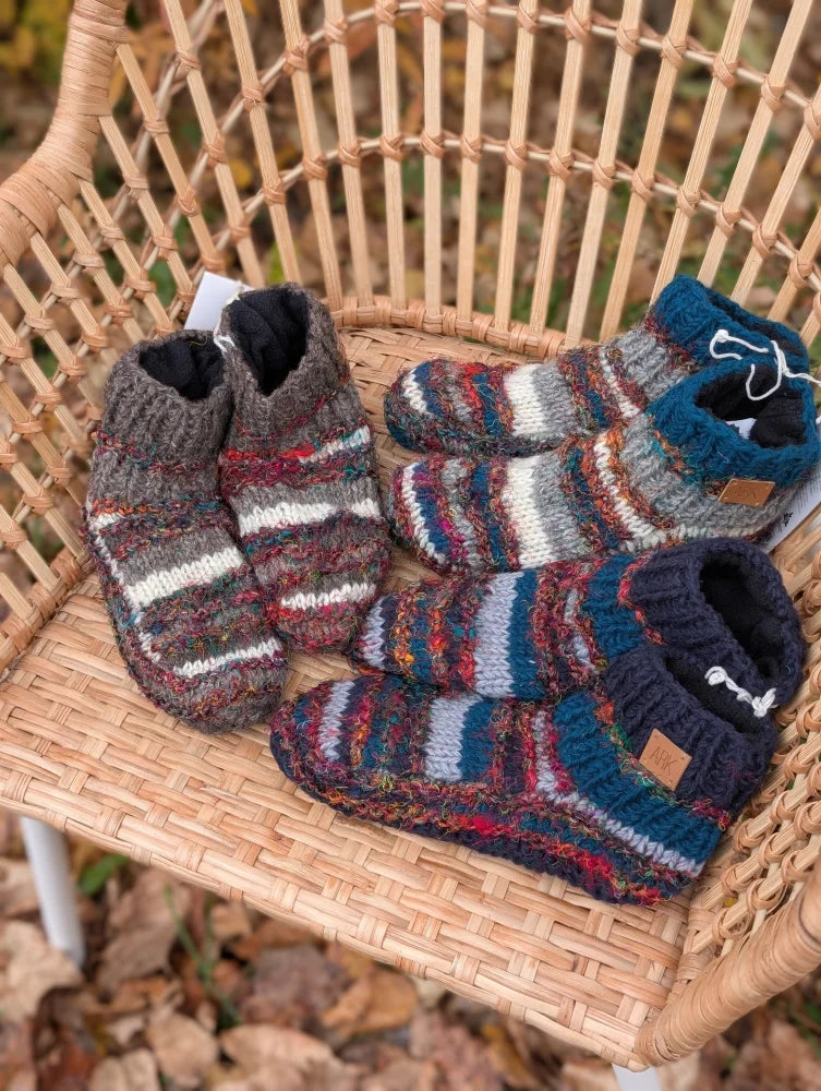 Woolen Swool Stripe Adult Booties