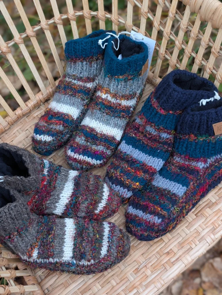 Woolen Swool Stripe Adult Booties