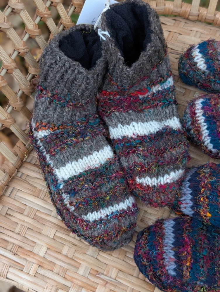 Woolen Swool Stripe Adult Booties